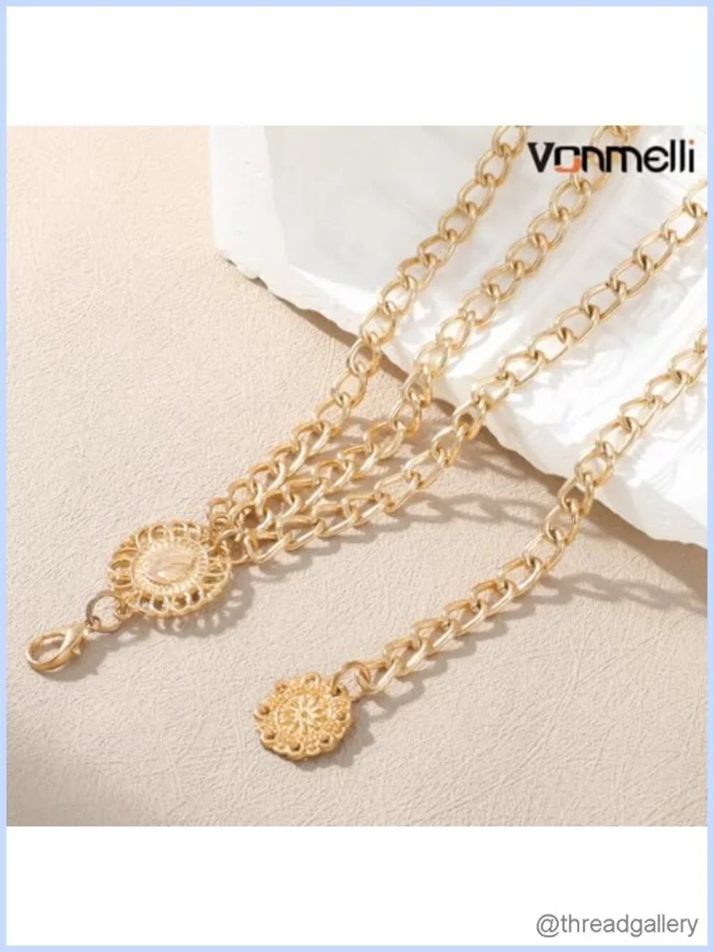 Metal Waist Chain Belt Adjustable Hook O-Ring Fashion Accessory